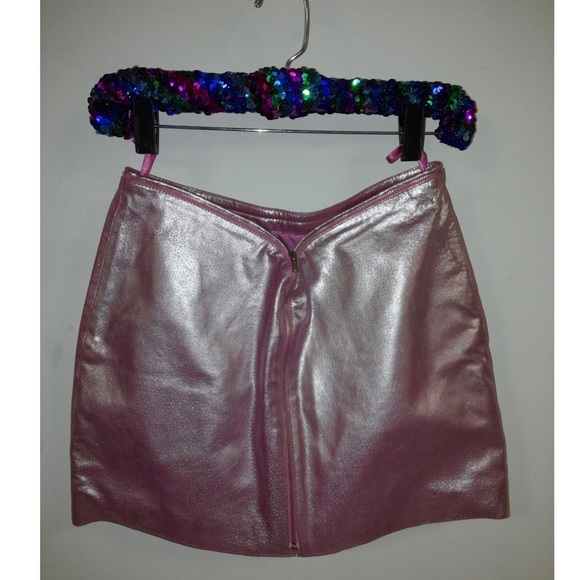 Maxima Dresses & Skirts - Maxima Wilson's Leather Metallic Mini Skirt (6)